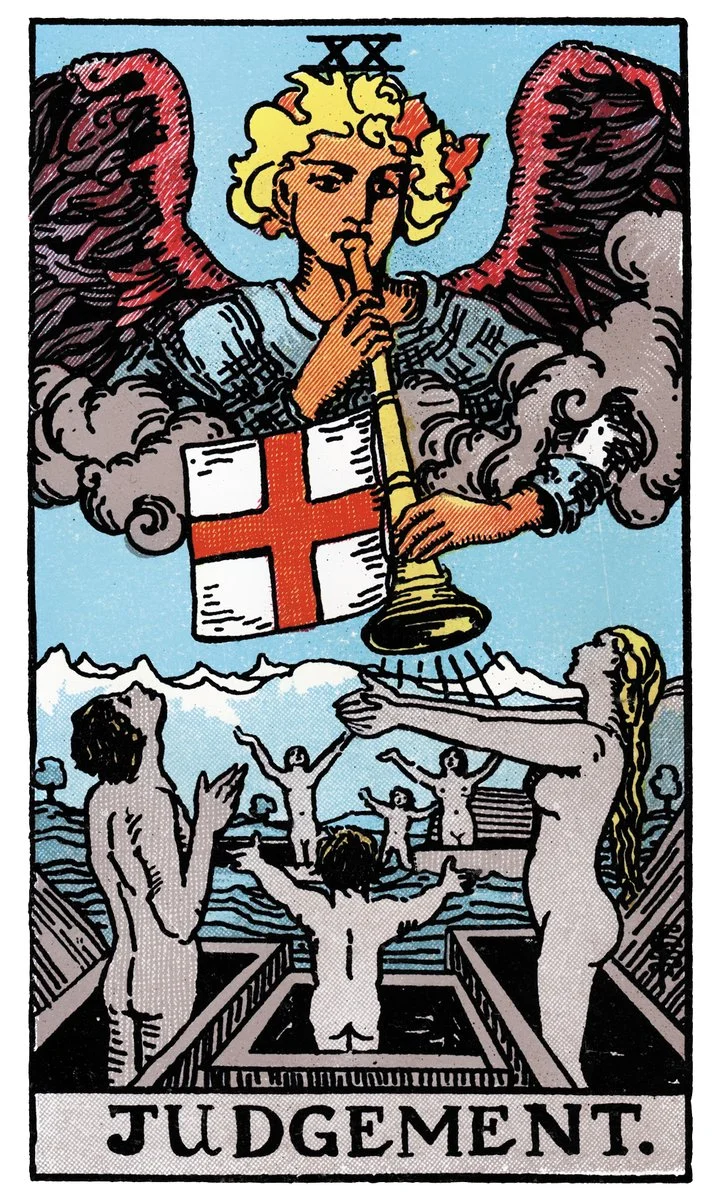 Judgement tarot card - represents rebirth, evaluation, and awakening