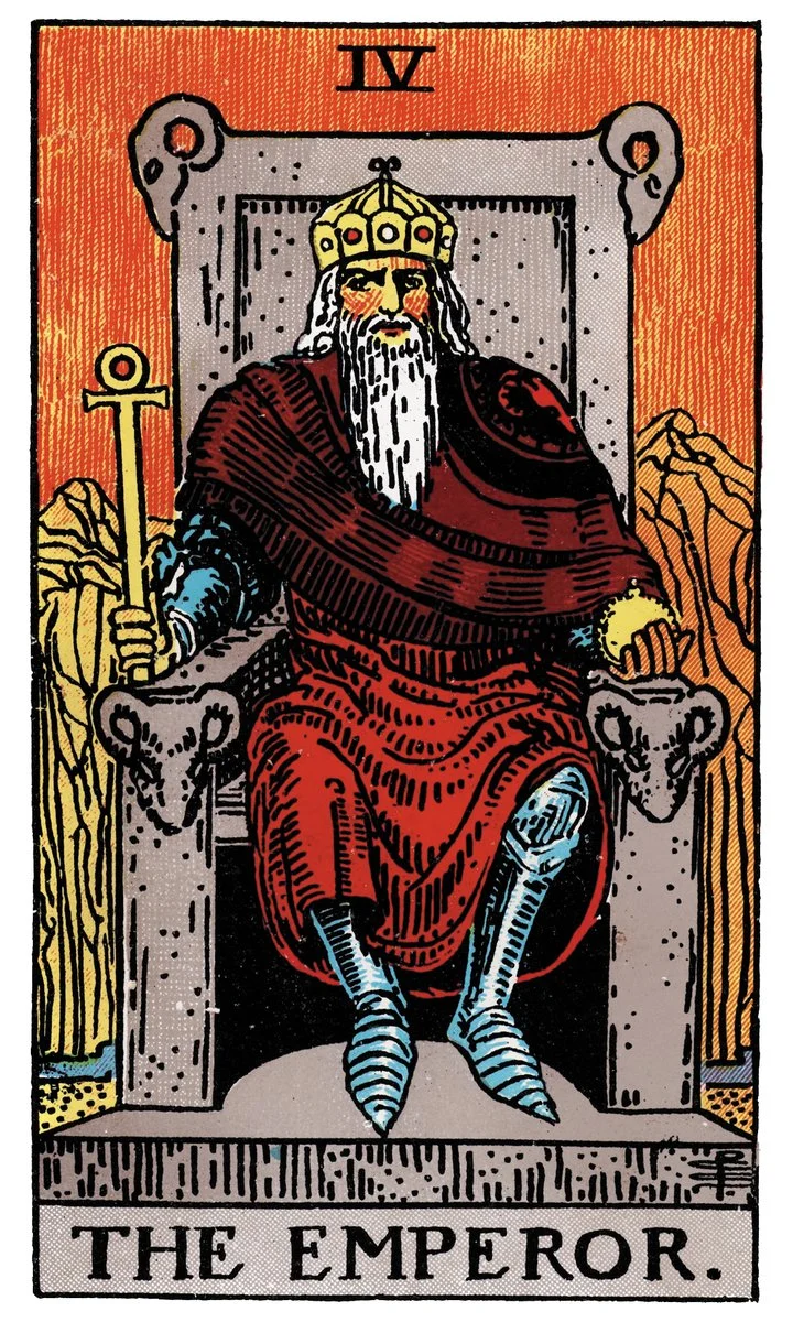 The Emperor tarot card - represents authority, structure, and control