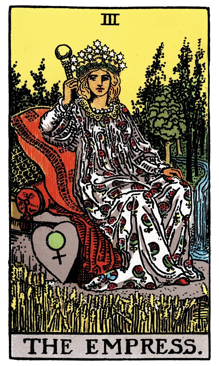 The Empress tarot card - represents abundance, nurturing, and fertility