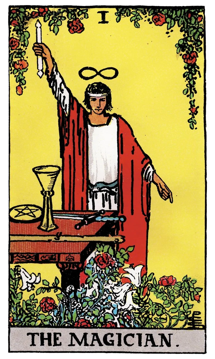 The Magician tarot card - represents manifestation, power, and inspired action