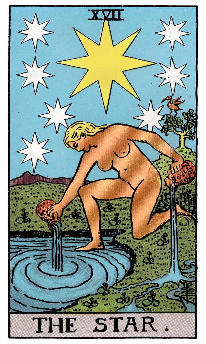 The Star tarot card - represents hope, inspiration, and renewal