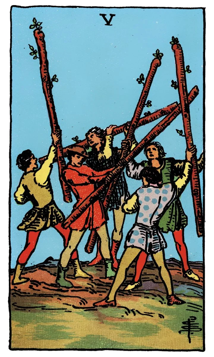 Five Of Wands tarot card